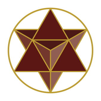 Merkaba Logo mit grauem Hintergrund